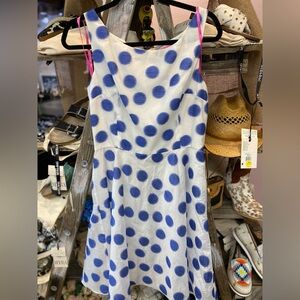 Betsey Johnson White and Blue Dress